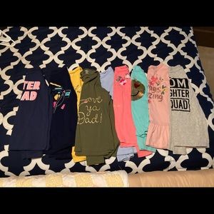 Set of 9- long sleeve Carter, girl’s 10/12